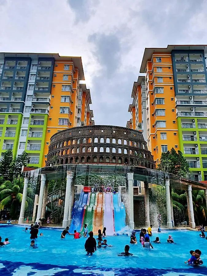 아파트 Fun Splash Water Park Resort Melaka - Free Ticket Unlimited Entry 말레이시아