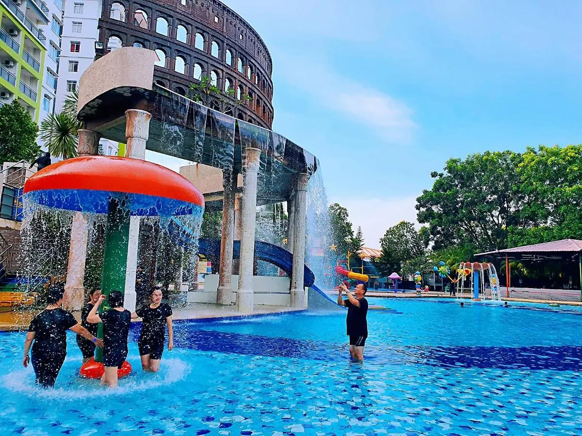 Apartment Fun Splash Water Park Resort Melaka - Free Ticket Unlimited Entry