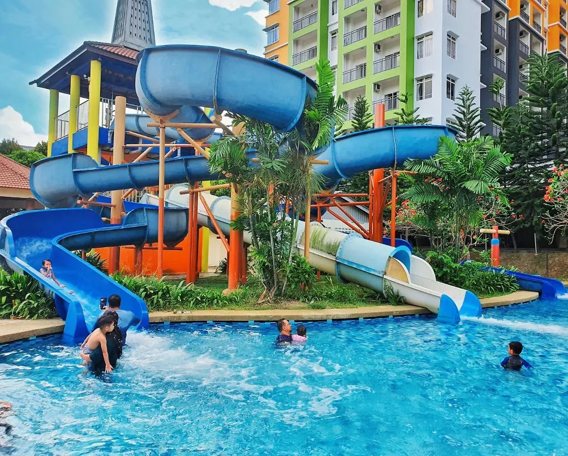 Apartment Fun Splash Water Park Resort Melaka - Free Ticket Unlimited Entry